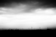 Wind Turbines, Approaching Storm